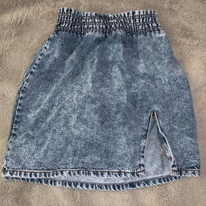 blue denim urban outfitters mini skirt